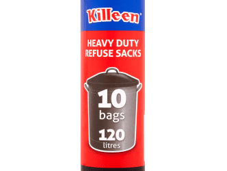 Killeen Refuse Sacks – Heavy Duty – 120ltr -10 pack